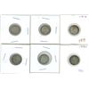 Image 2 : 6 Cdn silver small 10¢ coins - 1917, 1918, 1919, 1929, 1931, 1936