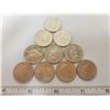 Image 2 : 10 Cdn 5¢ coins all 1867-1992