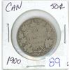 Image 1 : 1900 Cdn silver 50¢ coin