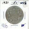 Image 1 : 1931 Cdn silver 50¢ coin