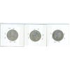 Image 2 : 3 silver 25¢ coins 1-1964, 2-1966