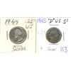 Image 1 : 2 silver US 5¢ coin 1944, 1945
