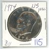 Image 1 : 1974 US $1 one dollar coin