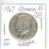 Image 1 : 1967 US silver 50¢ coin Kennedy