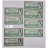 Image 1 : 8 1954 Canadian $1.00 bills