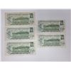Image 2 : 5 1973 Canadian $1.00 bills