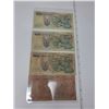 Image 2 : 4 Bank of Indonesia bills, 3 500, 1 100