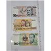 Image 2 : 4 Banco centro do Brazil bills - 1 500, 1 1000, 1 10000 uncirculated