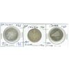 Image 1 : 3 Cdn silver 50¢ coins 1965/66/67