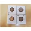 Image 1 : 1931, 1932, 1933, 1934 Canadian silver 25 cents