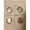 Image 1 : 4 Canadian 1964 silver 25 cents