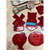 Image 3 : Antique Cookie Cutters  11 Pieces, Beats Anything Made in USA Egg Beater, Pastry Tin, Ricer