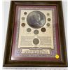 Image 1 : Wood Framed "Pre Decimal Coinage Of Queen Elizabeth II" (13"x16")