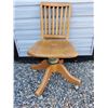 Image 1 : 1940's Oak office chair  - swivel, recline, casters