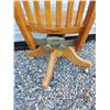 Image 3 : 1940's Oak office chair  - swivel, recline, casters