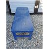 Image 2 : 4' Oak garden/deck bench painted blue