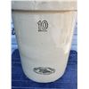 Image 1 : 10 Gallon open crock - fantastic beaver stamp, Alberta Potteries, couple of hairlines and crack on b