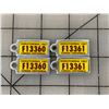 Image 1 : 1967 CONSECUTIVE PAIRS OF MINI SASKATCHEWAN LICENCE PLATE KEY TAGS