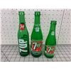 Image 1 : LOT OF 3 DIFFERENT 7-UP BOTTLES