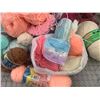 Image 3 : KNITTING BASKET AND CONTENTS
