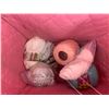 Image 4 : KNITTING BASKET AND CONTENTS