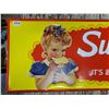 Image 2 : SUNBEAM BREAD EMBOSSED -SINGLE SIDED TIN SIGN 42X14"