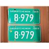 Image 1 : PAIR 1969 SASK LICENSE PLATES