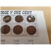 Image 3 : 8 GEORGE V ONE CENTS ASST YEARS 1928-1936