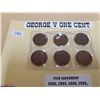 Image 2 : 6 GEORGE V ONE CENTS 1932-1936