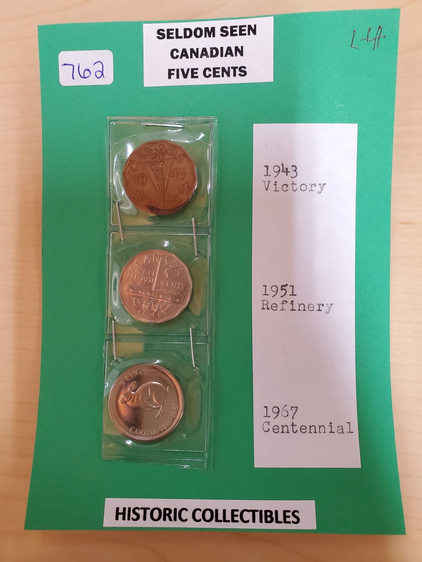 3 SELDOM SEEN CANADIAN 5 CENTS 1943, 1951, 1967 Schmalz Auctions