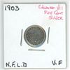 Image 1 : 1903 Edward VII ¢5 Silver Newfoundland VF