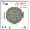 Image 1 : 1908 Edward VII ¢50 Silver Newfoundland VG