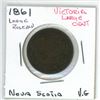 Image 1 : 1861 Large Rosebud Victoria Large Cent Nova Scotia Vg
