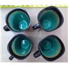 Image 3 : Dishes - Cobalt Blue & Brown - 4 Mugs, 3 Plates, 2 Bowls