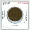 Image 1 : 1958 Elizabeth ½Penny British