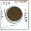 Image 1 : 1959 Elizabeth ½Penny British