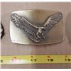 Image 3 : 3 Eagle Belt Buckles & Harley Owners Group Pin