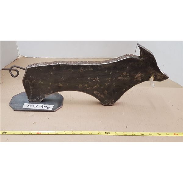 Metal Boar Statue
