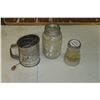 Image 2 : Vintage Flour Sifter, Mustard Jar, Nabob Jar