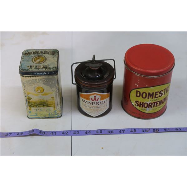 Lot of 3 Vintage Tins/Containers