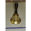 Image 1 : Vintage School Bell, Engraved (Missing Clapper)