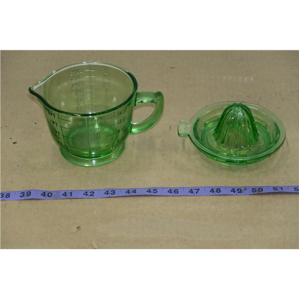 Vintage Depression Glass  Juicer & Mixing/Measuring Cup
