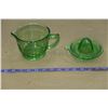 Image 1 : Vintage Depression Glass  Juicer & Mixing/Measuring Cup