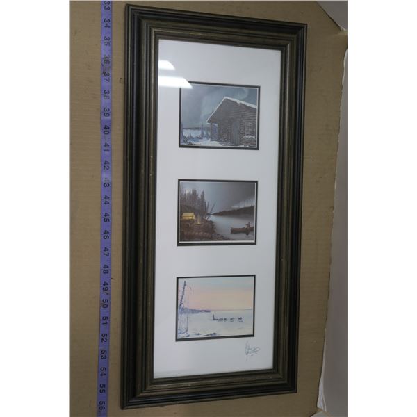 Signed 1995 Schrimshaw Framed Print