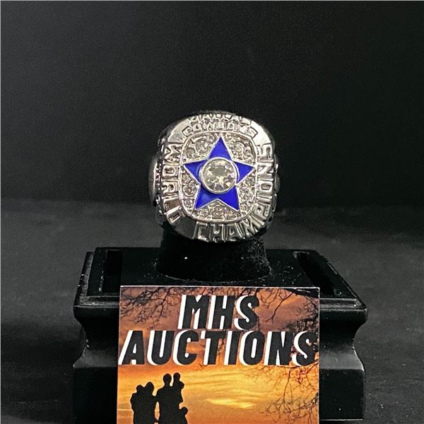 DALLAS COWBOYS N.F.L 1971 "STAUBACH" CHAMPIONSHIP REPLICA RING (ref679)