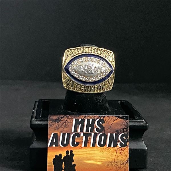 DENVER BRONCOS N.F.L 1989  ELWAY  CHAMPIONSHIP REPLICA RING (ref722)