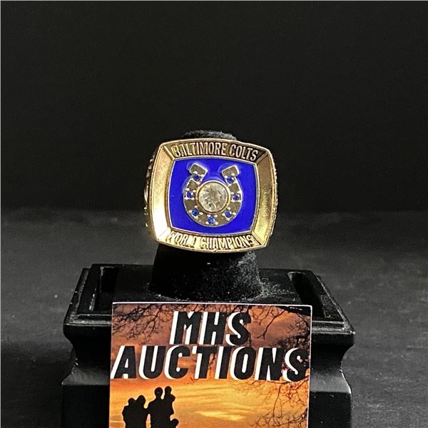 BALTIMORE COLTS N.F.L 1970 "UNITAS" CHAMPIONSHIP REPLICA RING (ref755)