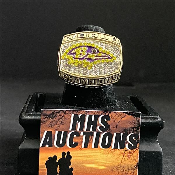 BALTIMORE RAVENS N.F.L 2000  LEWIS  CHAMPIONSHIP REPLICA RING (ref764)