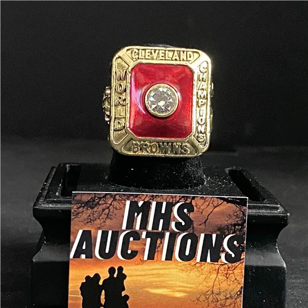 CLEVELAND BROWNS N.F.L 1955 CHAMPIONSHIP REPLICA RING (ref766)