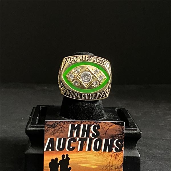 NEW YORK JETS N.F.L 1968  NAMATH  CHAMPIONSHIP REPLICA RING (ref774)